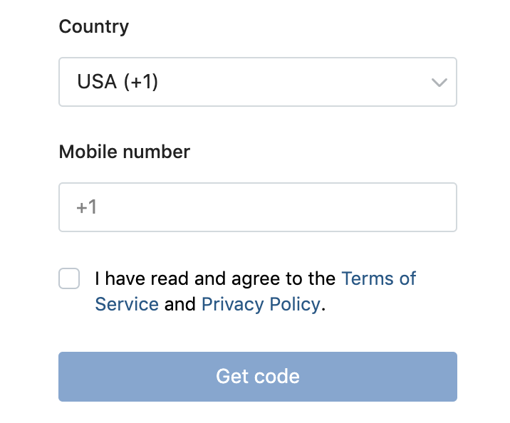 Requiring a mobile phone number to confirm